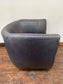 Slate coloured tub armchair