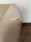 Cream coloured leather armchair