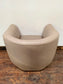 Cream coloured leather armchair