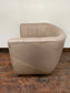Cream coloured leather armchair
