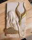 Beautiful mermaid wall plaque in white and gold