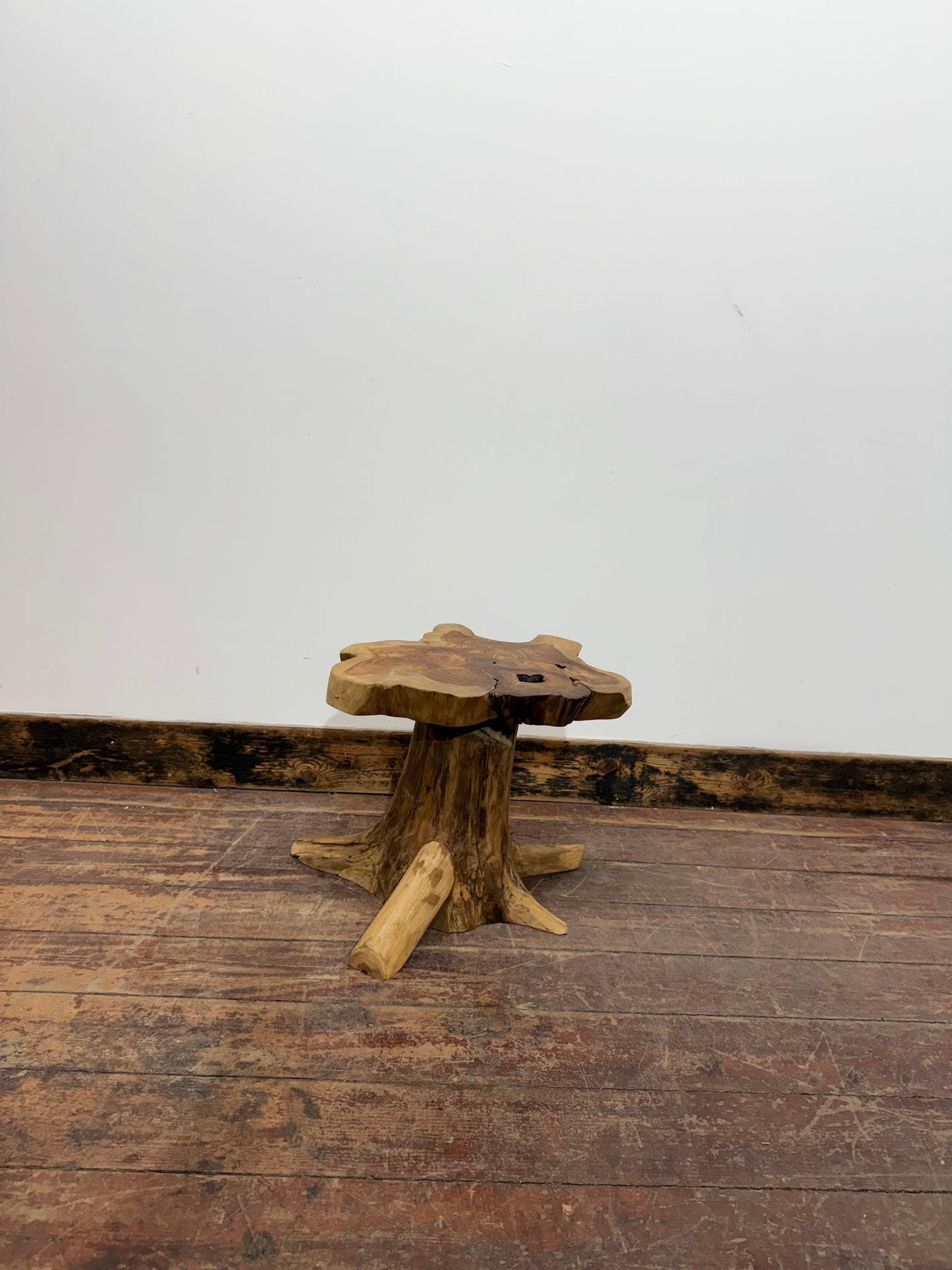 Root Wood Mini Mushroom Stool – Rustic Natural Wooden