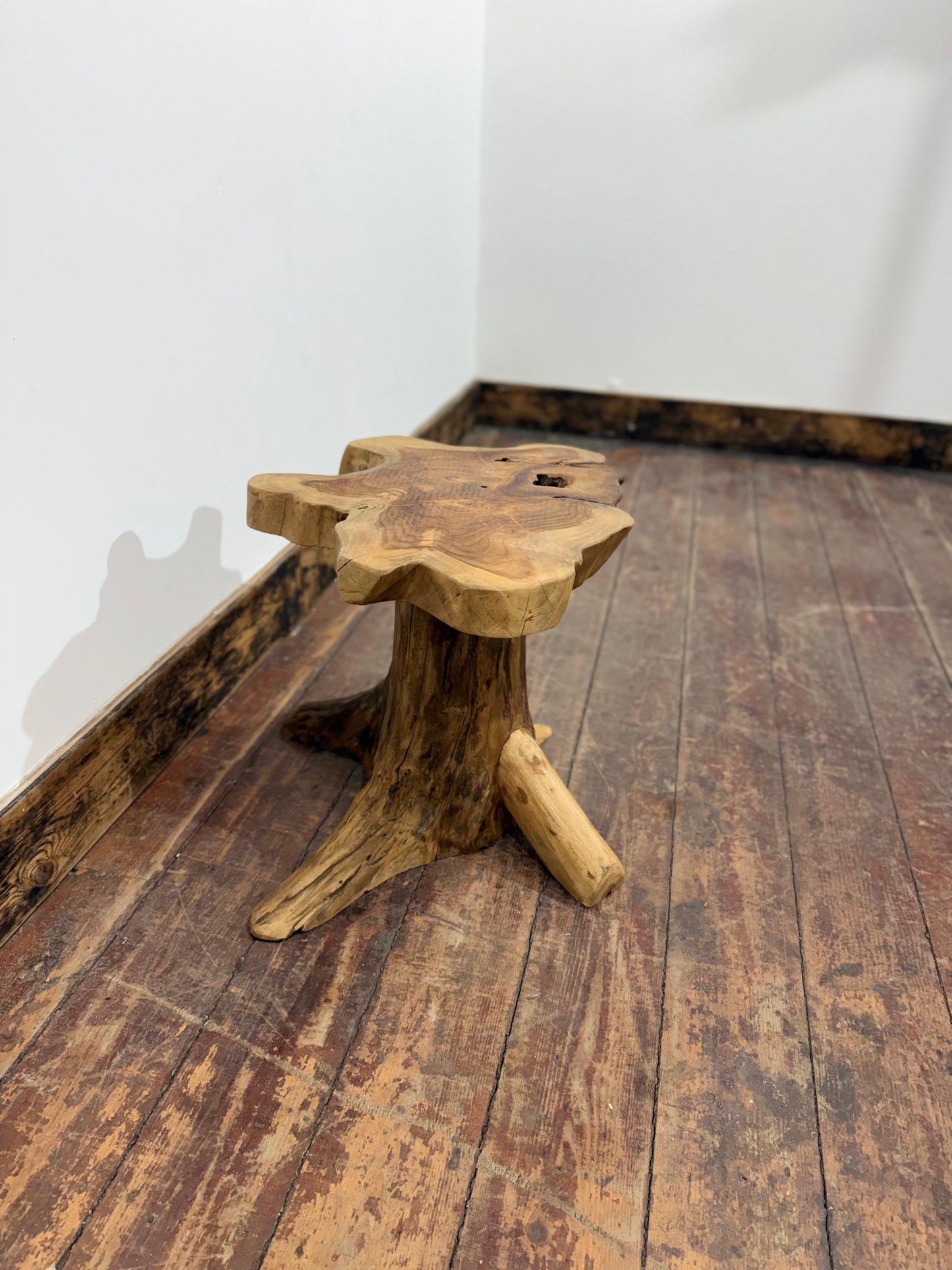 Root Wood Mini Mushroom Stool – Rustic Natural Wooden