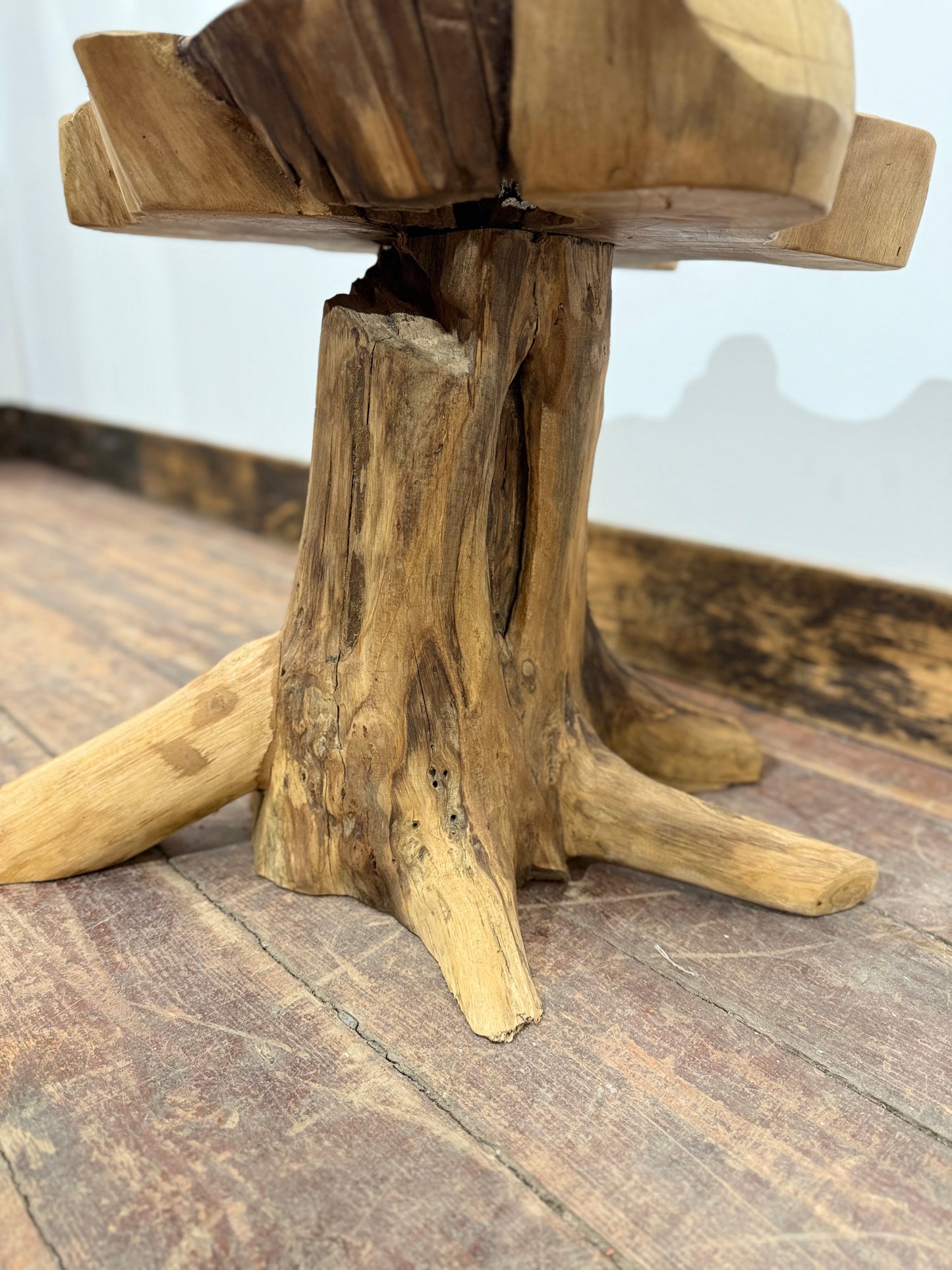 Root Wood Mini Mushroom Stool – Rustic Natural Wooden