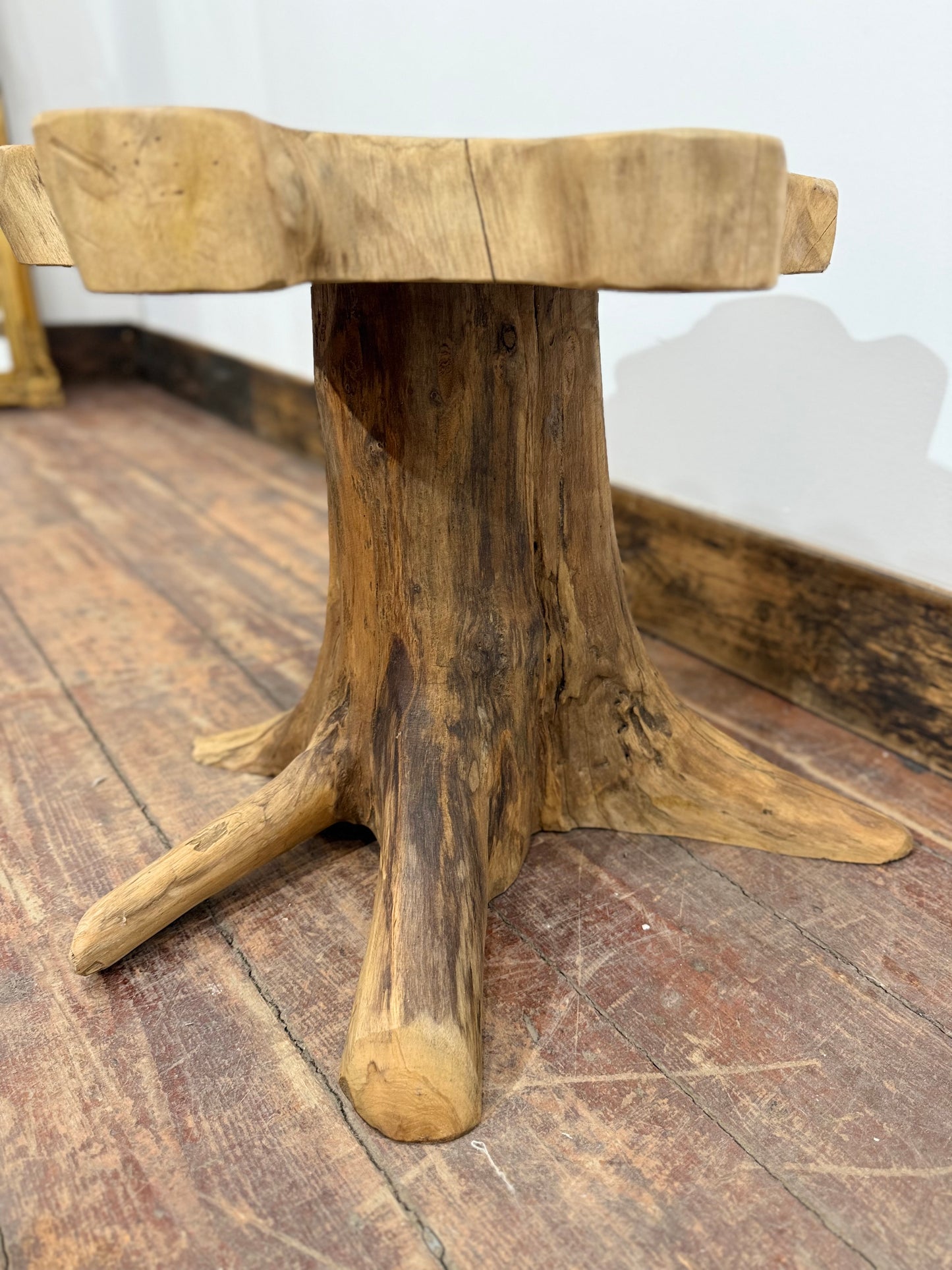 Root Wood Mini Mushroom Stool – Rustic Natural Wooden