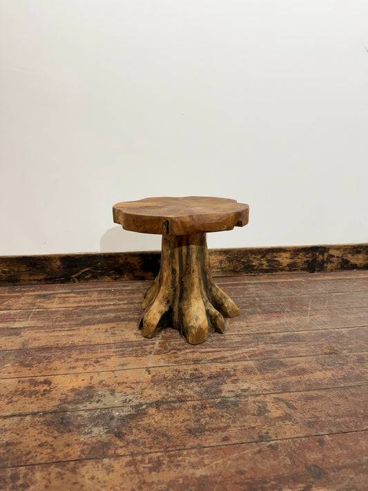 Root Wood Mini Mushroom Stool – Rustic Natural Wooden