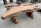 Unique root wood coffee table on 2 legs
