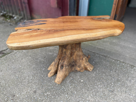 Small unique root wood coffee table (1 leg)