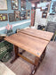 Pair of Wooden Poseur Tables – Rustic Timber Tops – High Bar Bistro Tables