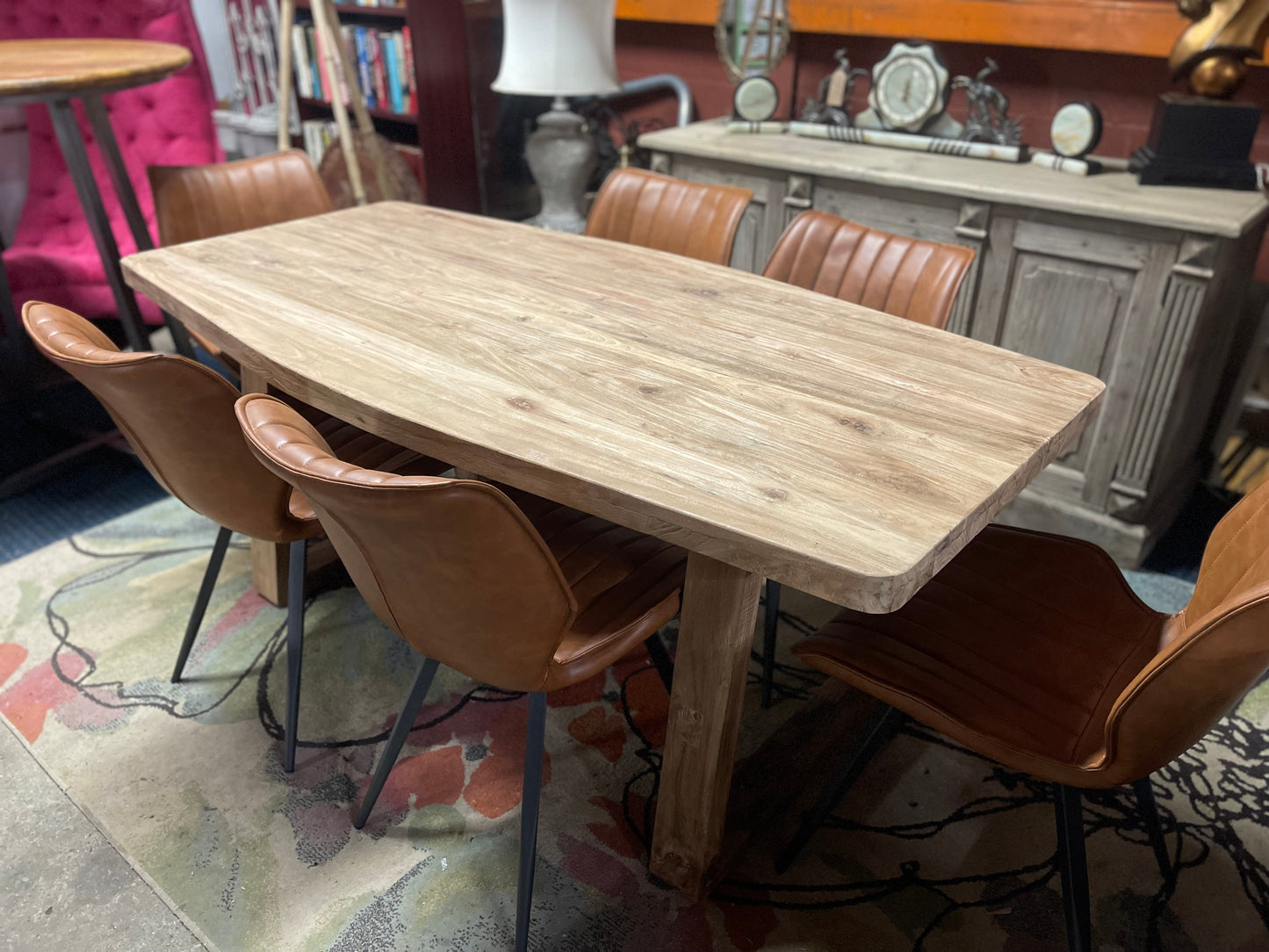 Stylish Scandi-style dining table in light wood