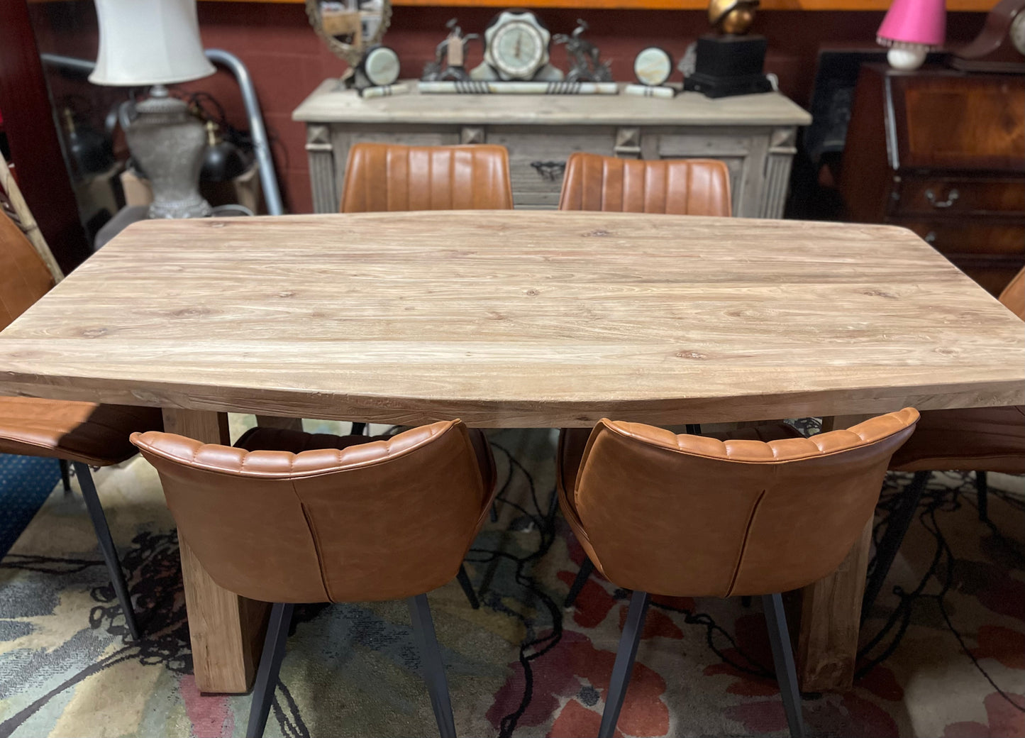 Stylish Scandi-style dining table in light wood