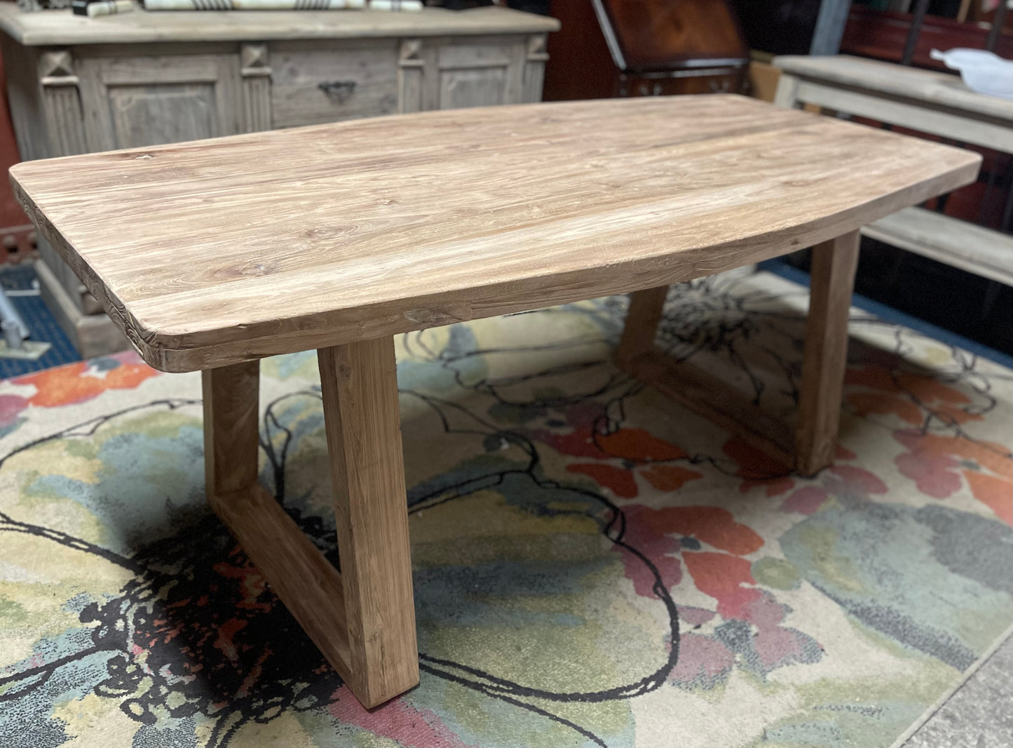 Stylish Scandi-style dining table in light wood