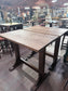 Pair of Wooden Poseur Tables – Rustic Timber Tops – High Bar Bistro Tables