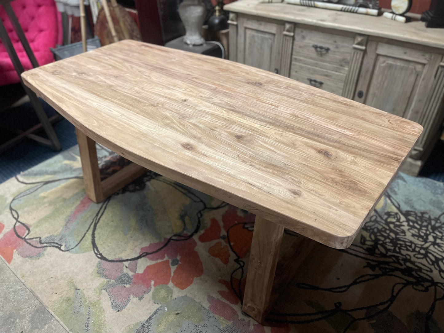 Stylish Scandi-style dining table in light wood