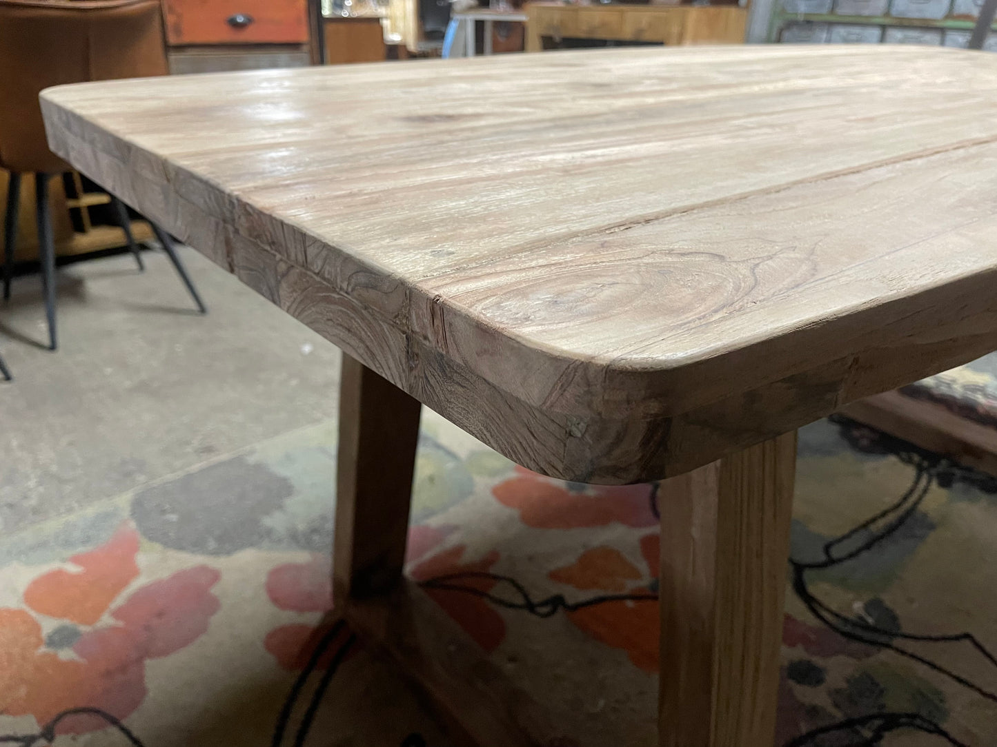 Stylish Scandi-style dining table in light wood