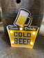Light up 'Cold Beer' wall sign