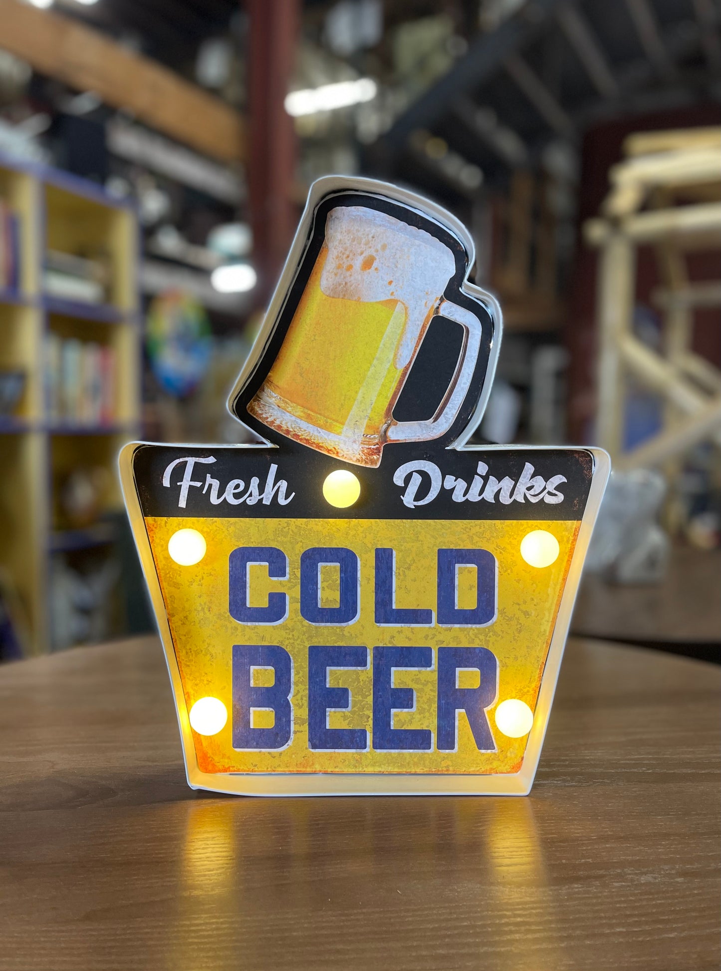 Light up 'Cold Beer' wall sign