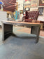 Oban Round Coffee Table – Wood Effect Top & Black Metal Base