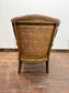 Vintage Style Brown Leather Chesterfield Armchair/Button Back/Wingback Lounge Chair