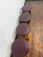 Vintage Wooden Bar Stools – Set of 4 – Burgundy Leather Effect Seats