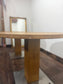 Pair of Rustic Industrial Style Oak Round Tables / Restaurant / Cafe / Bar