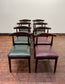 8 stylish retro-style dining chairs dark wood for pub / bar / cafe / restaurant