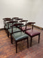 8 stylish retro-style dining chairs dark wood for pub / bar / cafe / restaurant