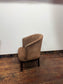 Brown Upholstered Tub Chair Lounge Accent Occasional Armchair