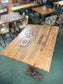⭐ Characterful Rustic High Poseur Table - Brewery Inspired Motifs