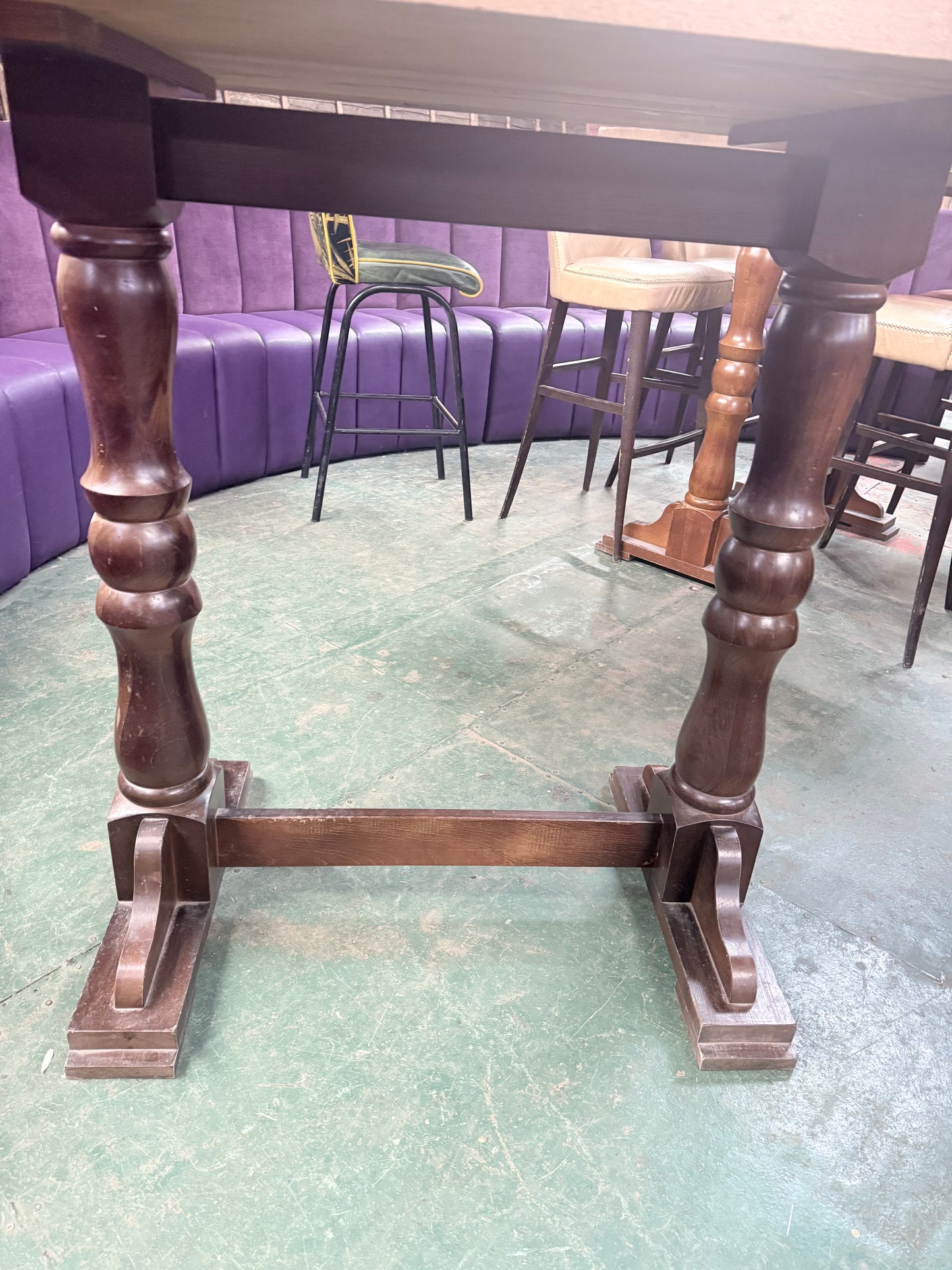 ⭐ Characterful Rustic High Poseur Table - Brewery Inspired Motifs