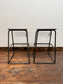 Industrial style bar stools with tilted seats