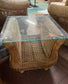Vintage rattan / wicker furniture set for conservatory (6 items in total)