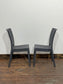 Pair of stackable outdoor pub / bar / cafe chairs in grey (no armrests)