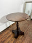 Round Dark Wood Pub Table Bistro Table Turned Pedestal Base Traditional Café Furniture