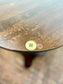 Round Dark Wood Pub Table Bistro Table Turned Pedestal Base Traditional Café Furniture