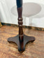 Round Dark Wood Pub Table Bistro Table Turned Pedestal Base Traditional Café Furniture