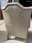 Pair of matching wingback armchairs in light brown / beige fabric