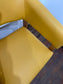 Matching set of 4 yellow tub chairs in faux-leather