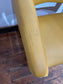 Matching set of 4 yellow tub chairs in faux-leather