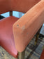 Matching set of 3 red - orange tub chairs in faux-leather