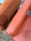 Matching set of 3 red - orange tub chairs in faux-leather