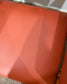 Matching set of 3 red - orange tub chairs in faux-leather