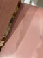 Matching set of 2 pale pink tub chairs in faux-leather