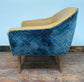 Leather Effect and Fabric Armchair (Yellow and Blue)