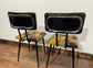 Stunning pair of patchwork leather dining chairs