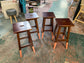 4 bar stools with painted legs