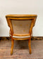 Set of 5 mustard yellow leather tub chairs / pub chairs