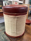 Leather & canvas 'gin & tonic' seat / stool