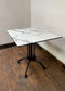 White marble effect laminate table top