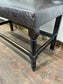 Stunning pair of poseur benches with floral fabric backrests